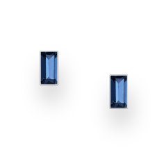 Strieborné náušnice Crystal MONTANA BLUE