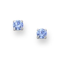 Strieborné náušnice Maya LIGHT SAPPHIRE