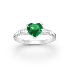 Stříbrný prsten Niaz ZELENÝ