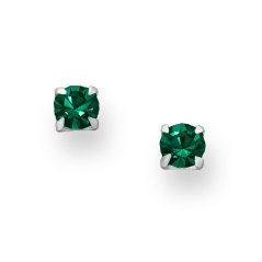 Strieborné náušnice Maya EMERALD