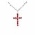 Stříbrný přívěsek Cross ČERVENÝ
