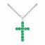 Strieborný prívesok Cross ZELENÝ Strieborný prívesok Cross ZELENÝ