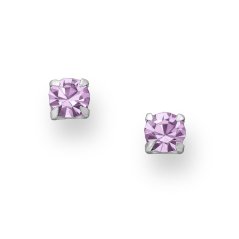 Strieborné náušnice Maya LIGHT AMETHYST