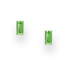 Stříbrné náušnice Crystal PERIDOT