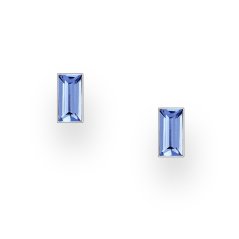 Strieborné náušnice Crystal LIGHT SAPPHIRE