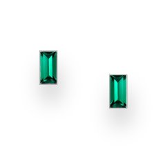 Strieborné náušnice Crystal EMERALD