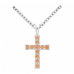 Stříbrný přívěsek Cross ZLATÝ