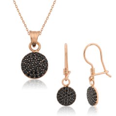 Strieborný set Noir Dots