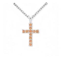 Stříbrný přívěsek Cross ZLATÝ