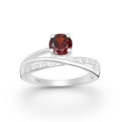 Strieborný prsteň Ruby ČERVENÝ