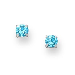 Strieborné náušnice Maya AQUAMARINE
