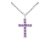 Stříbrný přívěsek Cross FIALOVÝ
